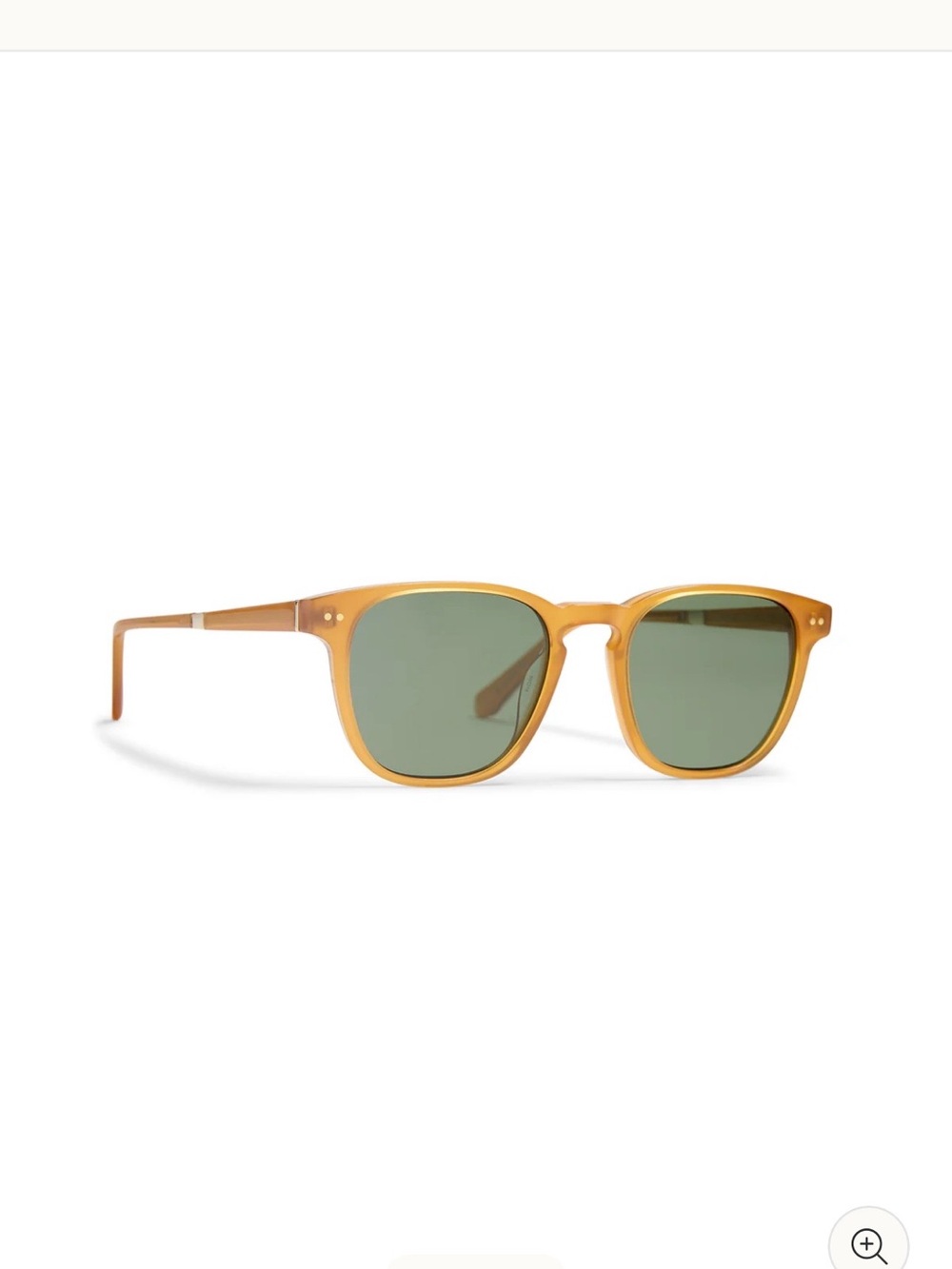 Faherty August Sunglasses - Milk Honey Solid Green